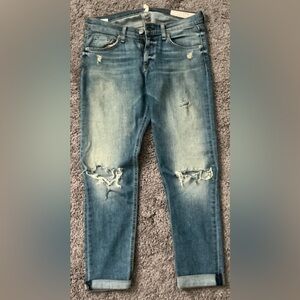 rag & bone Light Blue Distressed Jeans
